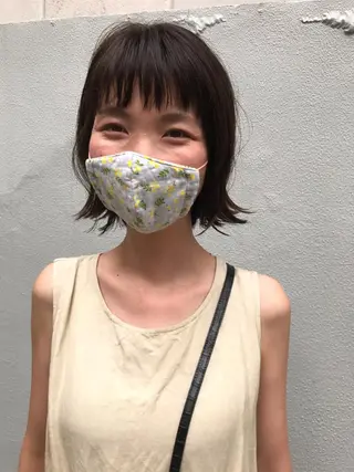 ミディアム さの あやねのヘアスタイル