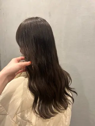 ロング パーマ レイヤーカット/長岡 グレージュ/マユ🎀のヘアスタイル