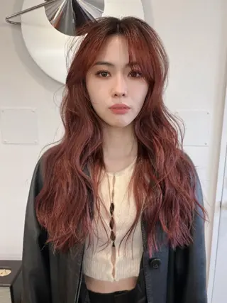 ロング レイヤー/ケアパーマ /ニュアンス/モードのヘアスタイル