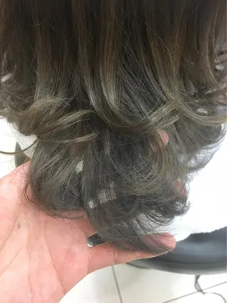ミディアム カラー 永井 大希のヘアスタイル