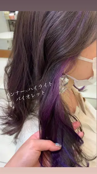 セミロング カラー 似合わせカラー/艶 髪質改善/ヨシザキのヘアスタイル