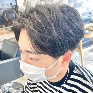 ミディアム メンズ カラー系/カット特化 🟠オオタキマサシのヘアスタイル