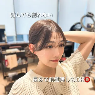 セミロング 🎀大竹美侑／顔まわ りカット／レイヤーのヘアスタイル