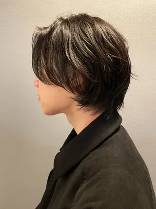 ミディアム メンズ 艶カラー🌙縮毛矯正 /ボブ【Reina】のヘアスタイル