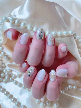 ネイル ネイルサロンAiri 長さ出し·シンプルのネイルデザイン