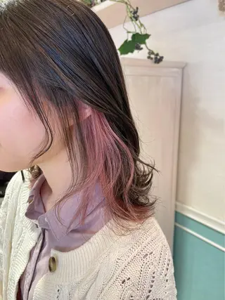 ミディアム カラー 仙台Ｉ韓国レイヤー Ｉ髪質改善Ｉ伊藤拓海のヘアスタイル