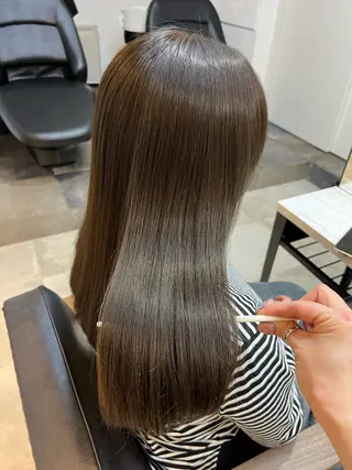 セミロング カラー 🥀韓国ヘア🥀 宮津真菜のヘアスタイル