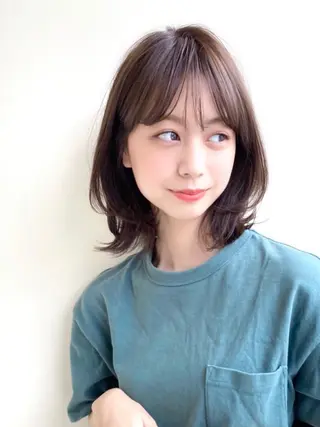 ミディアム カラー 💫期間限定価格💫 似合わせカット🧚のヘアスタイル