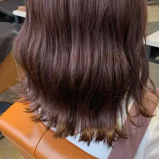 セミロング カラー ✨艶カラー/韓国ヘア ✨momoriのヘアスタイル