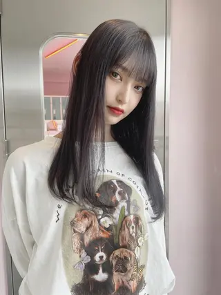 ロング カラー ヘアアレンジ 心斎橋/ブリーチ minamiのヘアスタイル