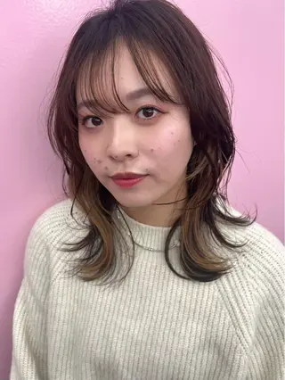 セミロング KIJI所属・haruka /透明感カラーのヘアスタイル