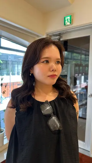 ミディアム ヘアアレンジ 🤍ハイライト/ レイヤー/銀座🤍のヘアスタイル