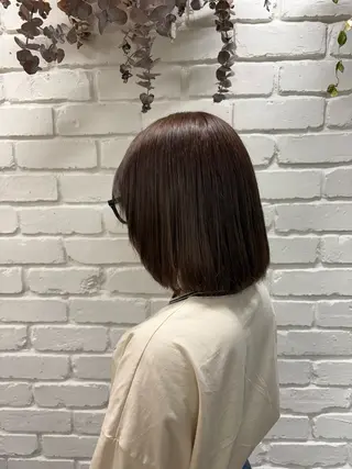 ミディアム 髪質改善トリートメン ト/縮毛矯正/ゆうなのヘアスタイル