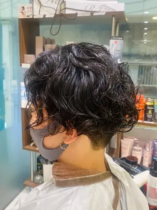 ショート パーマ メンズ 古川 琴美のヘアスタイル