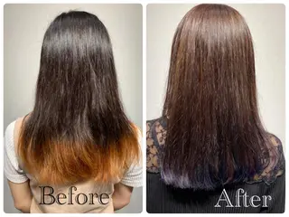 ロング カラー 海老沼 奈月のヘアスタイル