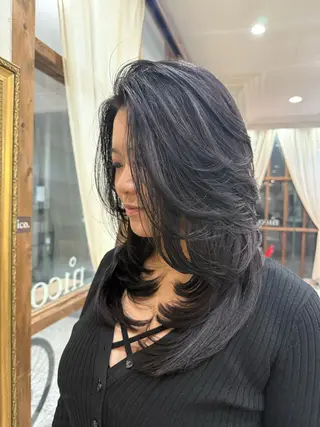 ロング nico. 心斎橋 akariのヘアスタイル