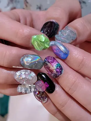 ネイル 3dパーツ/流行り 👧shushu❤️のネイルデザイン