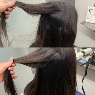 セミロング パーマ 江坂トレンド韓国風 髪質改善shinoのヘアスタイル