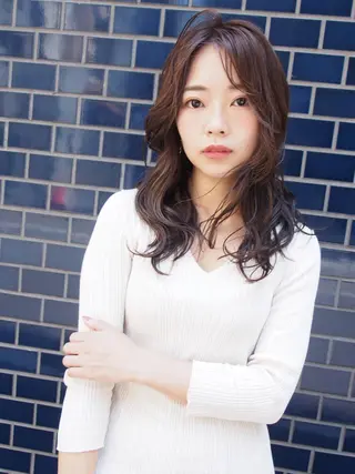 ミディアム カラー 髪質改善/レイヤー ストウシンゴのヘアスタイル