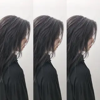 セミロング カラー ブリーチカラー/ 岩破瑞希のヘアスタイル