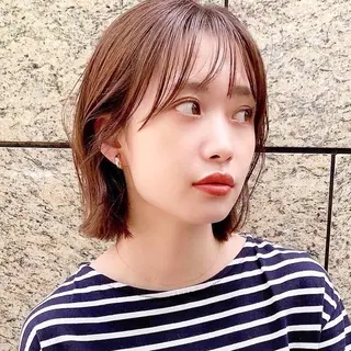 ショート カラー 🌱小顔ヘア/ボブ ミディアム/双葉🌱のヘアスタイル