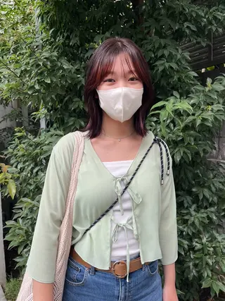 ミディアム カラー 暖色/パーマ 🌼クニトウメイのヘアスタイル