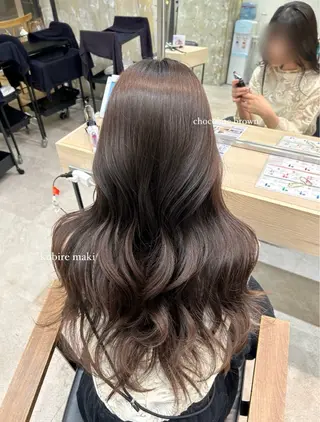 ロング rio￤ブラウン￤暗 髪￤縮毛矯正🌙のヘアスタイル