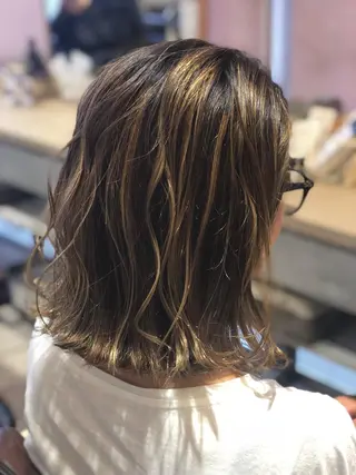 ミディアム カラー ブリーチカラー🌈 石垣翔太のヘアスタイル