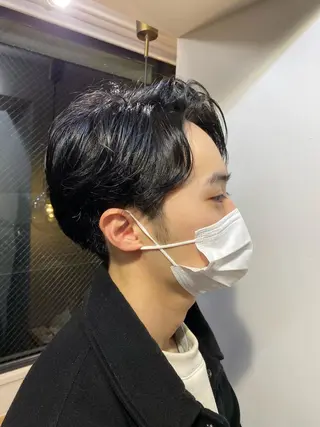 パーマ メンズ フェイスヘアークリエイション所属・大形 誉のヘアスタイル