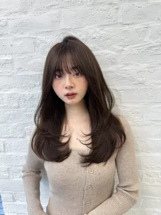 セミロング 映える顔まわり/前髪 特化 💗 ユキマのヘアスタイル