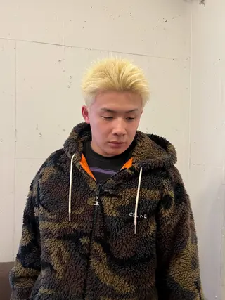 ショート カラー メンズ 暖色カラー/ブリーチ /名古屋/かのんのヘアスタイル