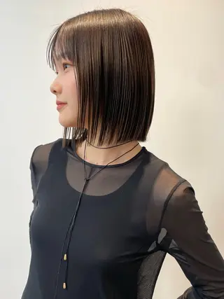 ミディアム SAUT銀座所属・石川玲菜/ 髪質改善ボブ/メンズのヘアスタイル