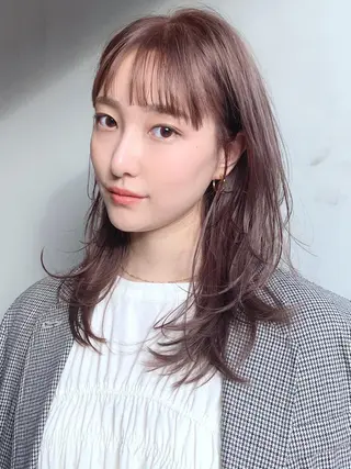 ミディアム カラー パーマ ヘアアレンジ ITbyALBUM 浦和店のヘアスタイル