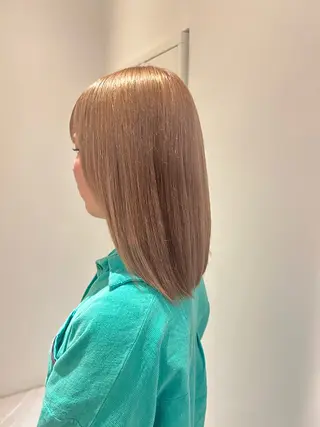 ミディアム 縮毛矯正/カット/ 韓国ヘア/蛯原🍤のヘアスタイル