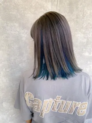ミディアム カラー 入江 允のヘアスタイル