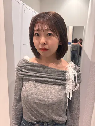 ミディアム カラー salowin SHIBUYA me+店所属・kasumi/渋谷/ パーマのヘアスタイル