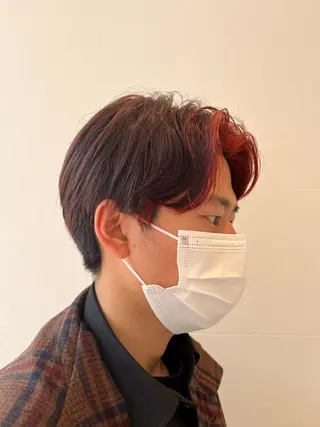 カラー メンズ 🪽羽エク/Ash 店長/折目奈央🪽のヘアスタイル