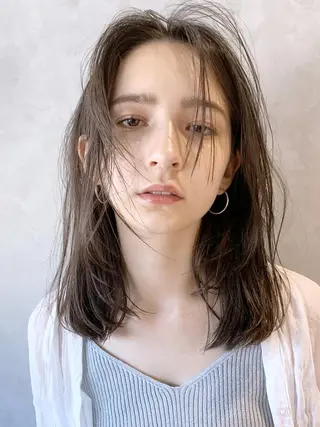 ミディアム カラー パーマ ヘアアレンジ ITbyALBUM 中野店のヘアスタイル