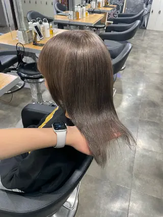 ミディアム カラー ハイトーン 横浜💞ミオのヘアスタイル