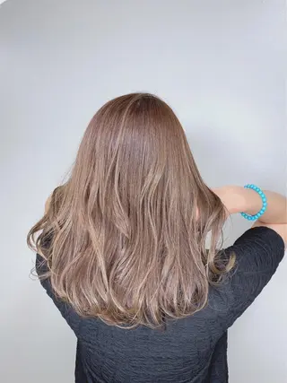 ロング カラー フェザーパーマ/ ダブルカラー/藤田のヘアスタイル