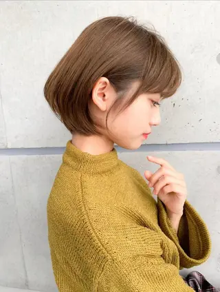 ミディアム くすみミルクティー／ ブラウン🪡TOWAのヘアスタイル