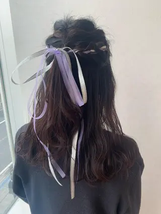 ロング ヘアアレンジ 透明感♡︎♡︎ 佐々木早苗のヘアスタイル