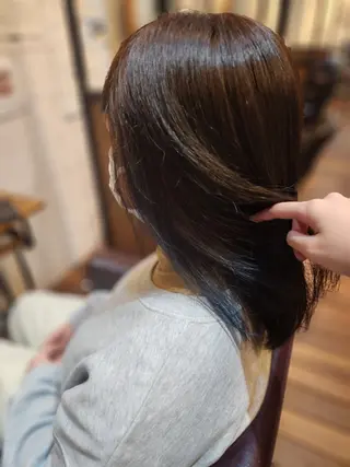 ミディアム ユウナ/眉ワックス /メンズカットモデルのヘアスタイル