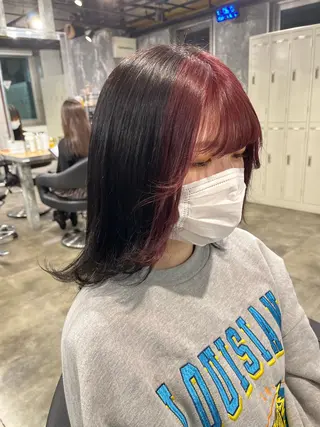 ミディアム I S所属・🌿透明感カラー‪ 縮毛矯正✨かずきのヘアスタイル