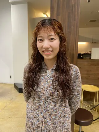 ロング パーマ 酸性ストレート/ 髪質改善/イソヤトモのヘアスタイル