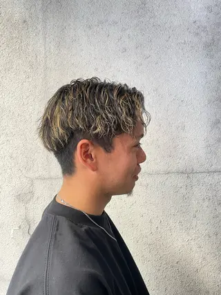 カラー メンズ クロスパーマ/うる艶 カラー/Kurumiのヘアスタイル