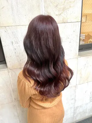 セミロング カラー ブリーチなし✨艶髪 カラー𓃲YAGIのヘアスタイル