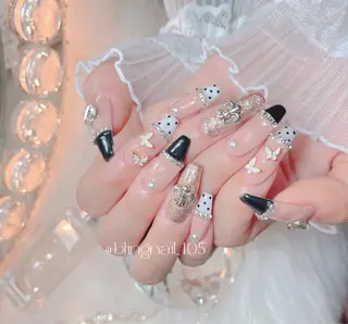 ネイル 23時まで❤︎韓国、 ワンホンネイルのネイルデザイン