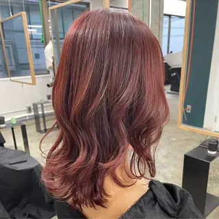 セミロング パーマ 韓国風パーマ🌿コテ 巻き風パーマ/るいのヘアスタイル