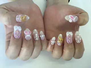 ネイル 💎🐰 saki. m 🐰💎のネイルデザイン